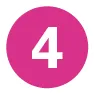 Icon Zahl Vier Pink
