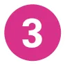 Icon Zahl Drei Pink