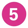Icon Zahl Fünf Pink