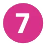 Icon Zahl Sieben Pink