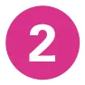 Icon Zahl Zwei Pink