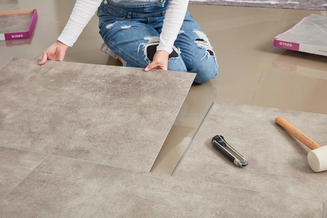 wineo Designboden Verlegung wineo Designboden zum Klicken Verlegung Renovierung DIY Fußboden verlegen