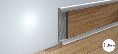 wineo Fußleiste Aluminium Einschub modern Bodenbelag Holzoptik