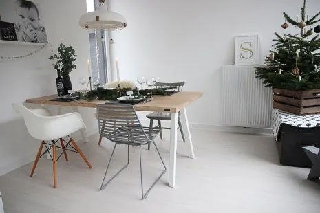 wineo PURLINE Bioboden in Küche Holzoptik Küchenzeile Weihnachten Fußboden Bodenbelag skandinavische Einrichtung