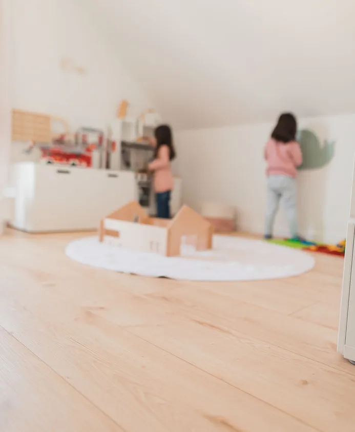 wineo 1000 PURLINE Bioboden Kinderzimmer Spielzeug Holzoptik skandinavische Einrichtung