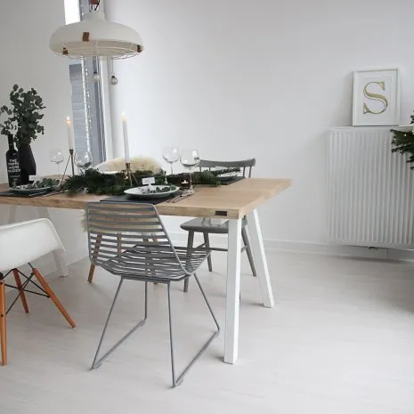 wineo PURLINE Bioboden in Küche Holzoptik Küchenzeile Weihnachten Fußboden Bodenbelag skandinavische Einrichtung