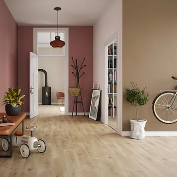 wineo 1000 PURLINE Bioboden im Flur Bodenbelag Fußboden Holzoptik Fahrrad 