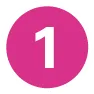 Icon Zahl Eins Pink