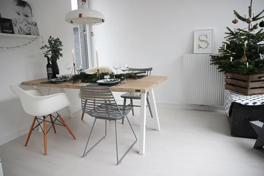 wineo PURLINE Bioboden Homestory wineo PURLINE Bioboden in Küche Holzoptik Küchenzeile Weihnachten Fußboden Bodenbelag skandinavische Einrichtung