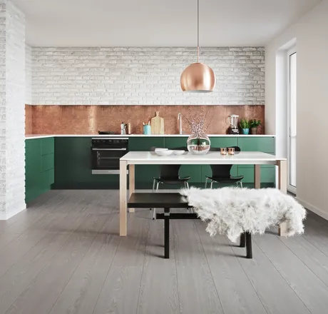 wineo 500 Laminatboden Küche Flowered Oak Grey LA173LV4